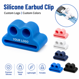 Soporte de silicona antipérdida para auriculares <span class=keywords><strong>AirPods</strong></span>, clip para correa de reloj, funda de almacenamiento portátil para Apple Watch, soporte deportivo para auriculares - Product Image 1