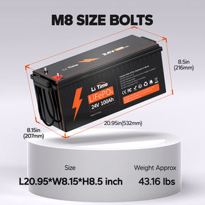 लिटाइम 25.6v 100h लाइफ 4 सेमी-ठोस राज्य लिथियम बैटरी, IP65 सुरक्षा के साथ और टाइफून ज़ोन के लिए 5 साल की वारंटी - Product Image 3
