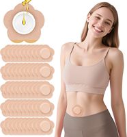 Patch auto-adhésif jetable en coton biologique anti-fuite pour usage abdominal, avec huile de ricin et diverses huiles essentielles