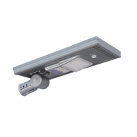 Lampadaire solaire tout-en-un à LED 60W IP65 Corps de lampe en alliage d'aluminium Alimentation CC pour l'éclairage routier