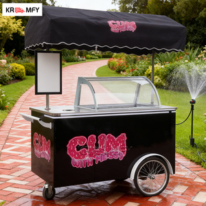 Mobile Italian Hand Push Fiberglass Electric <b>Bike</b> Freezer Gelato Stand Cart Food Retail Hotels Bakeries Ice Cream Shops 250-300W - Product Image 4