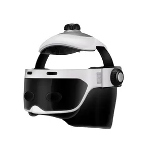 Capacete de massagem automático com cabeça de pressão de ar, massageador elétrico de vibração dupla