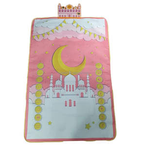 Tapis de prière musulman M10 ultra doux en peluche, imperméable, pliable, compact, idéal pour la salle de prière, la méditation, le bureau, l'aéroport, les voyages en voiture - Product Image 2