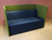 Partition de bureau en tissu de velours, siège de canapé, dosette souple de couleur verte
