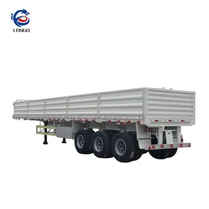 Longq Trung Quốc 3 trục 40 tấn 50 tấn bên tường hàng rào hàng hóa Trailer bán