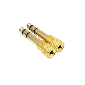 Audio Converter 6.35 To 3.5mm Male To Female Metal Plug Adapter For Headphone Microphone <b>Electronic</b> <b>Keyboard</b> - Product Image 2