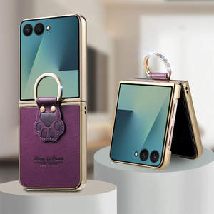 Custodia per Telefono di Lusso Elettroplaccata Antiurto per Donna per Samsung Galaxy Z Flip 7 con Anello Supporto - Product Image 6