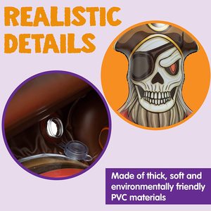 Refroidisseur gonflable en PVC seau à bière refroidisseur de boissons bateau pirate Halloween fête plage extérieur piscine porte-bouteille - Product Image 3