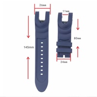 Bracelet de montre en caoutchouc de silicone de style rugueux Bracelets de montre durables étanches pour Invictas Anatomic Subaqua Series 26mm