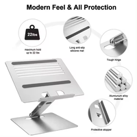 Roc penyangga Notebook Aluminium, dudukan lipat nyaman dapat disesuaikan untuk penggunaan Notebook & Tablet PC