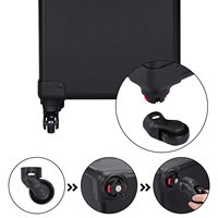 Design de mode Portable 4 en 1 Roulant Maquillage Train Cas Chariot En Aluminium Cadre Verrouillable Beauté Cosmétique Cas
