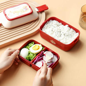 New Arrival Cute House Shape for Girl Kids BPA Free Insulated Portable Bento Lunch <b>Box</b> with Handle for Funny Kids School - Product Image 2