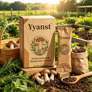 Café Instantáneo 1 en 1 con Extracto Natural de Plantas de Champiñones, 10g*20 Sobres, Caja de Papel Kraft, Bebida de Café Arábica Puro en Polvo - Product Image 6