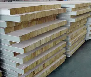 High Quality Metal Sandwich Panel 50/75/100/150mm A1 Grade Fireproof Rock Wool/Glass Wool Sandwich Wall Panels