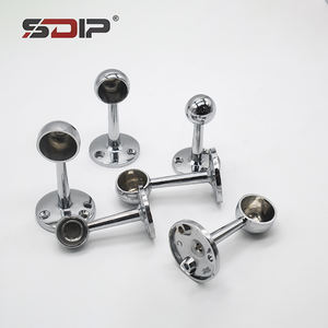 Accessoires de meubles-Support de tube de rail de guidage de rideau de garde-robe simple/<span class=keywords><strong>double</strong></span> en alliage de zinc pour tiges de support fixes - Product Image 1