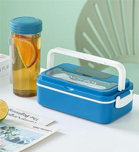 Tùy Chỉnh Chất Lượng Cao Ưa Thích Phong Cách Mang Theo Hộp Ăn Trưa Nhựa Tiffin Lò Vi Sóng Bento Hộp Ăn Trưa Với Chai Nước Đặt Cho Người Lớn - Product Image 3