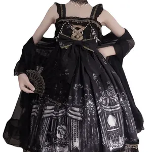 Лолита крест гот длинное платье готический темно ремень АО dressgoth одежда сексуальный женский в стиле принцессы под платье тонкие шт