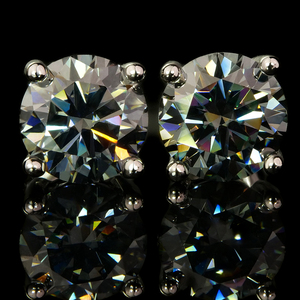 Nuevos Pendientes de Botón con Cierre de Rosca de Plata de Ley 925, Chapados en Oro Amarillo, con Moissanita VVS Brillante de 5mm y 6.5mm, Estilo Hip Hop - Product Image 1