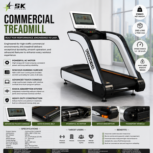SK Commercial 3HP <b>Running</b> <b>Machine</b> Auto Incline LCD Screen Gym Cardio Equipment Factory China OEM ODM Sale New SK--T6 COMMERCIAL - Product Image 5