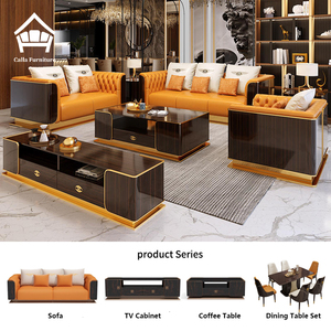 Divani di Lusso Moderni in Vera Pelle Italiana di Alta Gamma, Set di Divani Componibili per Casa, Hotel e Soggiorno - Product Image 3