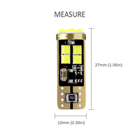 Vente en gros Super lumineux intérieur de voiture w5w 194 168 T10 LED 3030 moule top 12SMD LED Canbus T10 ampoule LED non polaire pour voiture