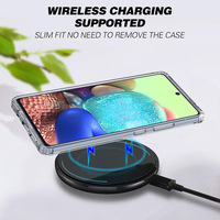 Coque de téléphone de couverture arrière en TPU hybride acrylique transparent pour Samsung Galaxy M51 M52 A73 A14 A55