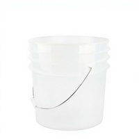 Seau de lavage de voiture robuste translucide noir de 5 gallons compatible avec l'insert Grit Guard pour le nettoyage automobile en gros