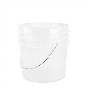 Seau de lavage de <span class=keywords><strong>voiture</strong></span> robuste translucide noir de 5 gallons compatible avec l'insert Grit Guard pour le nettoyage automobile en gros - Product Image 5