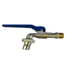 S2301C nikel kaplama 1/2 "* 3/4" BSP NPT konu alüminyum sap çamaşır makinesi pirinç topu hortum bibcock