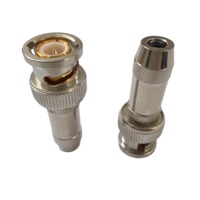 Connecteur coaxial RF BNC75-2-2 en cuivre, 75 ohms, fourni par l'usine