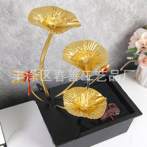 Roue d'eau créative, élément aquatique porte-bonheur, ornement Feng Shui en fer forgé pour la décoration du salon ou du bureau - Product Image 4