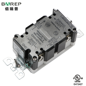 Presa a Muro GFCI BAREP BAS-<span class=keywords><strong>004</strong></span> 15A 125V (<span class=keywords><strong>TR</strong></span>) con 2 Uscite, Certificata CULus per 6000 Cicli di Vita, Uso Residenziale - Product Image 4