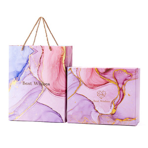 Luxury Marble Pattern <b>Gift</b> <b>Boxes</b> with Gold Foil Design Rigid Paper Packaging Square Shape for <b>Gift</b> & Craft Use - Product Image 2