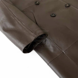 Vêtements d'hiver en gros, manteau en cuir de haute qualité, vente en gros, prix bas, manteau en cuir léger pour homme - Product Image 4