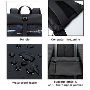 Sac à dos de voyage professionnel en polyester de grande capacité, fin, antivol, avec logo personnalisé, imperméable, pour hommes - Product Image 3