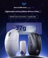 Souris de jeu sans fil AULA SC800, légère et ergonomique, à trois modes, avec éclairage RGB, capteur PAW3395, souris de jeu très vendue