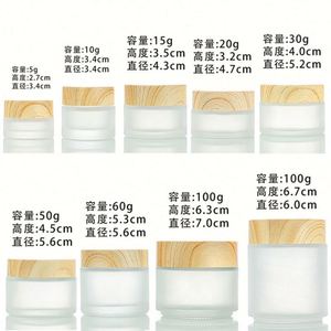 Frascos de Vidrio con Tapa de Bambú Ecológicos de Alta Gama de 5g-200g para Cosméticos, Cuidado de la Piel, Crema para Ojos, Loción, Mascarilla Facial, Aceite Esencial, Personalizables - Product Image 6