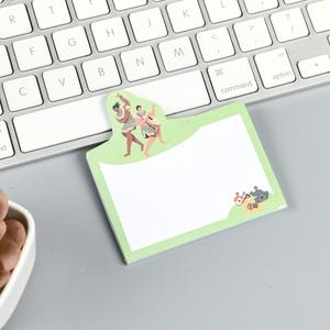 Notes autocollantes transparentes personnalisées de haute qualité, en forme de dessin animé mignon, plusieurs couleurs, papier auto-adhésif portable pour - Product Image 4