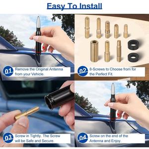 Antenne de toit personnalisée pour Ford F150, antenne de style balle en aluminium chromé poli pour réfection automobile - Product Image 5