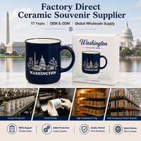 Mug à café en céramique souvenir de Washington (États-Unis) avec motif du Monument du Capitole, pour tasses en céramique avec boîte, personnalisable OEM ODM, vente en gros
