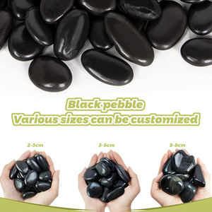 Gepolijste Gepolijste Kiezelsteen Zwart Gepolijste Rivierkiezels Voor Landschapsarchitectuur - Product Image 2