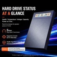 Внешний корпус для жестких дисков SATA 2.5 дюйма с USB 3.2 Gen 2 5 Гбит/с и интеллектуальным LCD-дисплеем