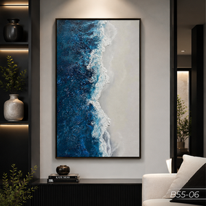 Factory Direct Mirror Beach Landscape Wall Art Luxury Coastal Decorative Painting Vietnam Manufacturer OEM ODM - Product Image 3