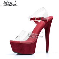 Sandales à talons sexy de 6 pouces pour femmes, grande taille, chaussures érotiques pour la pole dance, chaussures de strip-teaseuse, chaussures érotiques exotiques et perverses pour le coucher