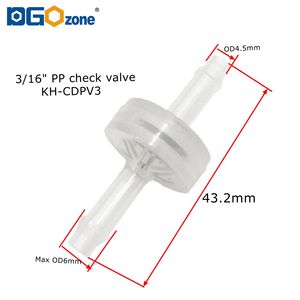1/4&quot; Non Return <strong>Valve</strong> Plastic Check <strong>Valve</strong> with Barb OD 3.3/4.5/6.1/7.8mm PP Materials Gas Economical <strong>Valve</strong> KH-CDPV4 DGOzone - Product Image 4