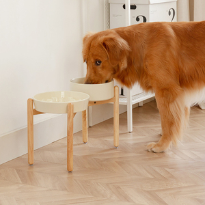 2025 Novo Design Anti-Slip Cerâmica Slow Feed Pot Dog Bowls Dog Cat Slow Feeding Bowl Pet Elevada Dupla Tigela De Cerâmica Com Suporte - Product Image 4