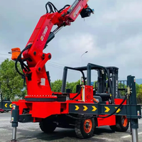 Grue montée sur camion de haute qualité, grue arrière pour chariot élévateur, flèche pliante, grue élévatrice de 7, 10, 25 et 30 tonnes
