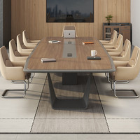 Table de conférence de luxe contemporaine, panneau en bois moderne, pieds en métal MDF, finition brillante, mobilier de bureau pour les écoles