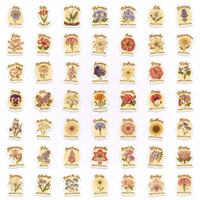 50pcs Plant Series Sticker For Pvc Waterproof Sticker Car Mobile Phone Laptop Notebook Water Bottle Stickers