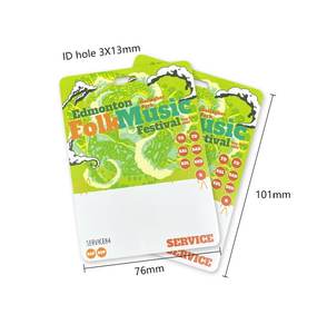 Personalizado <span class=keywords><strong>PVC</strong></span> RFID doble cara foto perforadora credencial tarjeta exposición evento pase tarjeta - Product Image 4